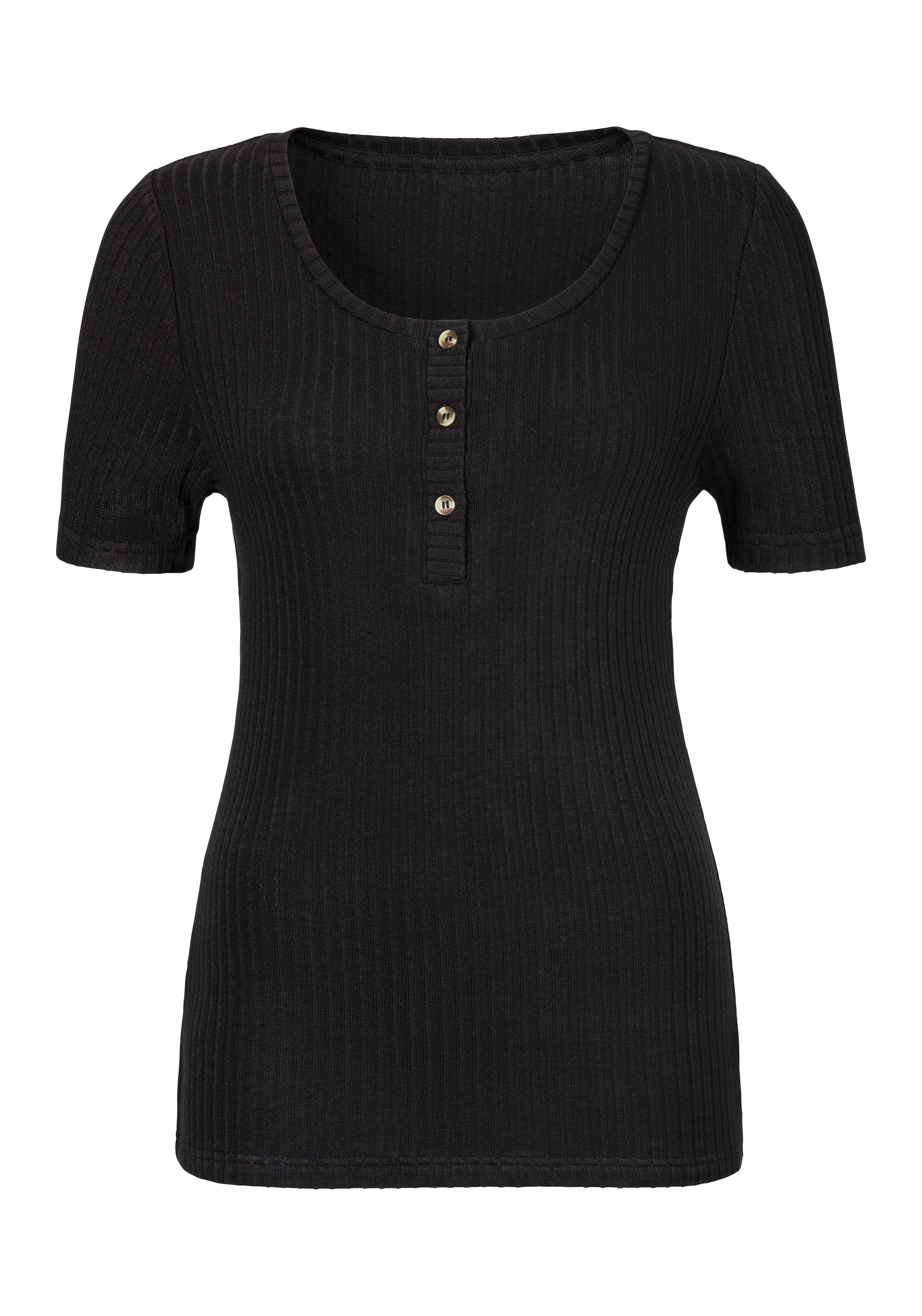 LASCANA Shirt in Black: front