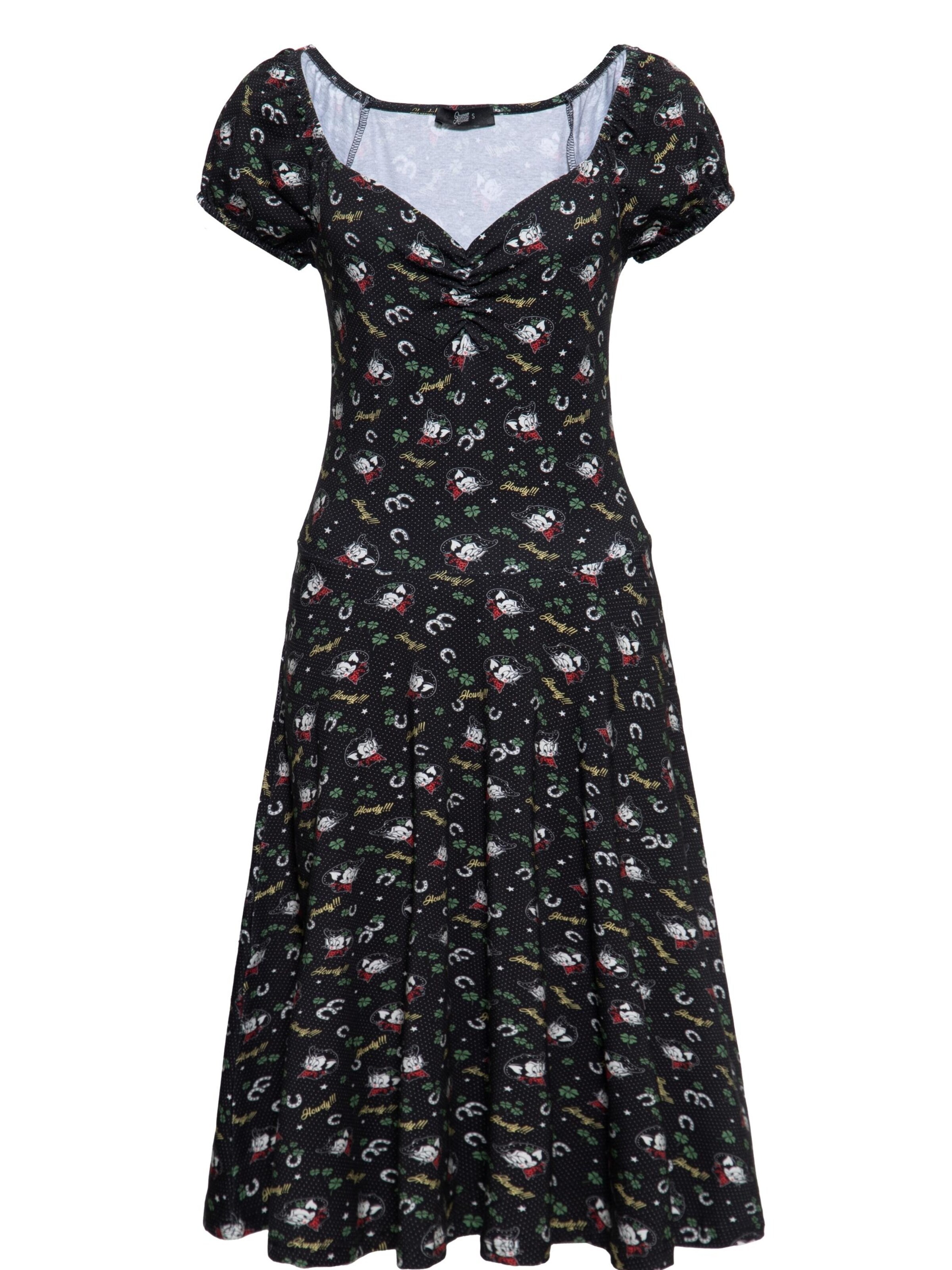 Queen Kerosin Summer Dress 'Howdy' in Black: front