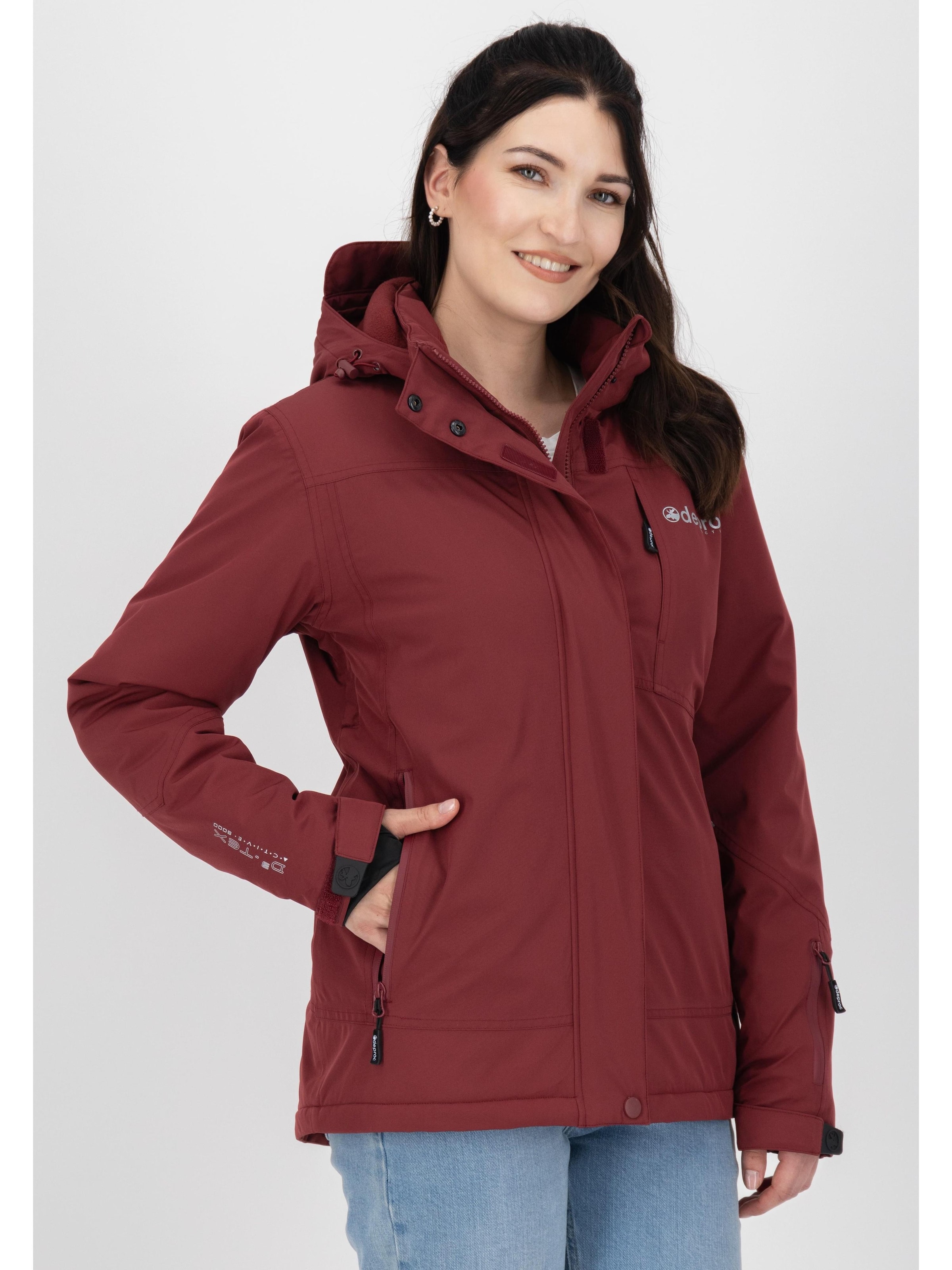 deproc Winterjacke 'MONTREAL WMN'‌‌‌‌‌‌‌‌‌‌ in Rot: Vorderseite