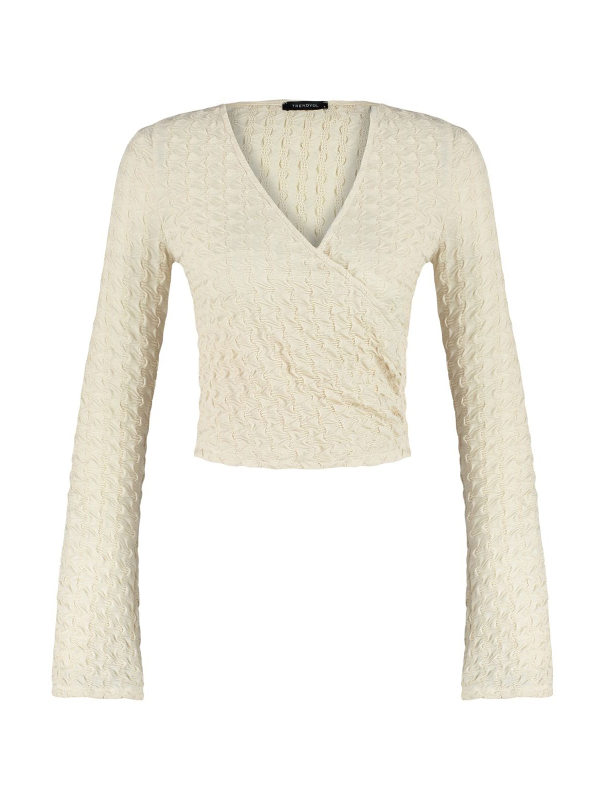 Trendyol Блузка в Бежевый: спереди