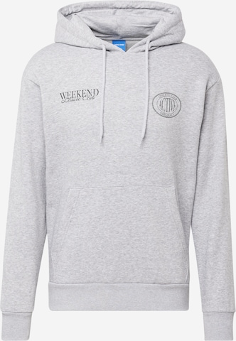 JACK & JONES Sweatshirt 'BRADLEY' in Grijs: voorkant