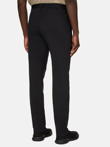 Slimfit Pantaloni con pieghe 'B-Tech' di Boggi Milano in nero