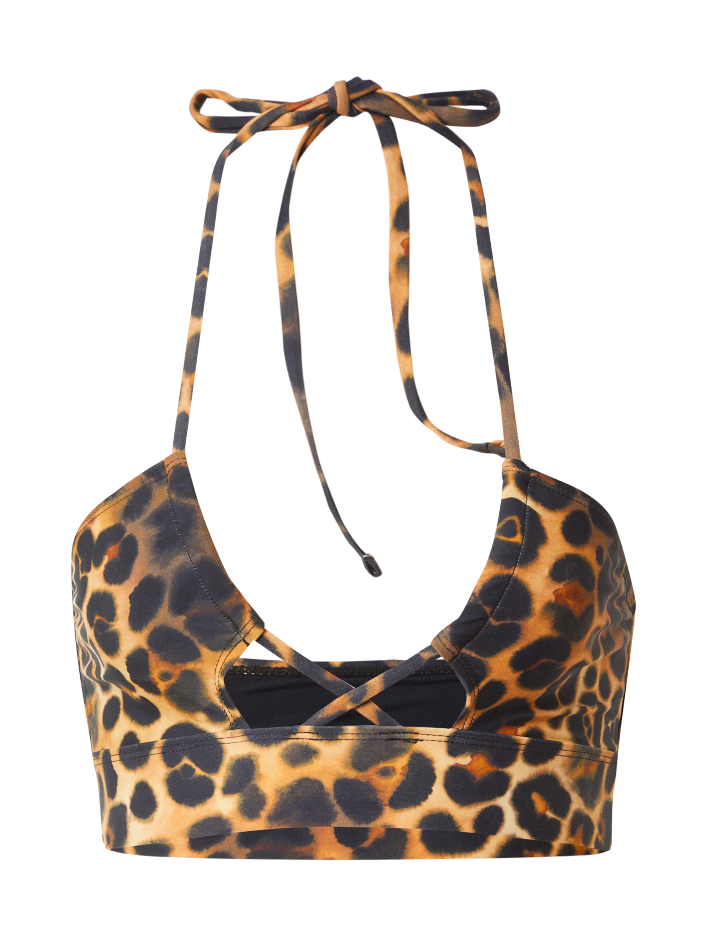 Bustier Hauts de bikini TOPSHOP en marron : devant