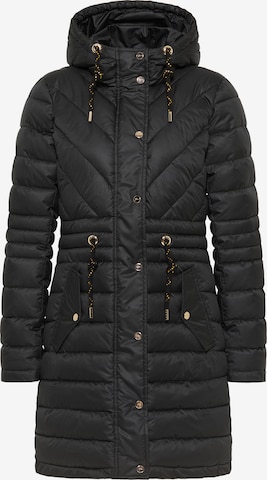 faina Winter Coat in Black: front