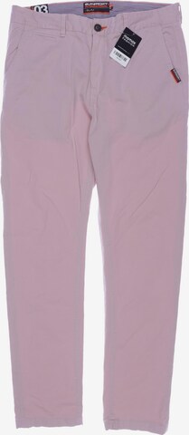 Superdry Pants in 34 in Pink: front