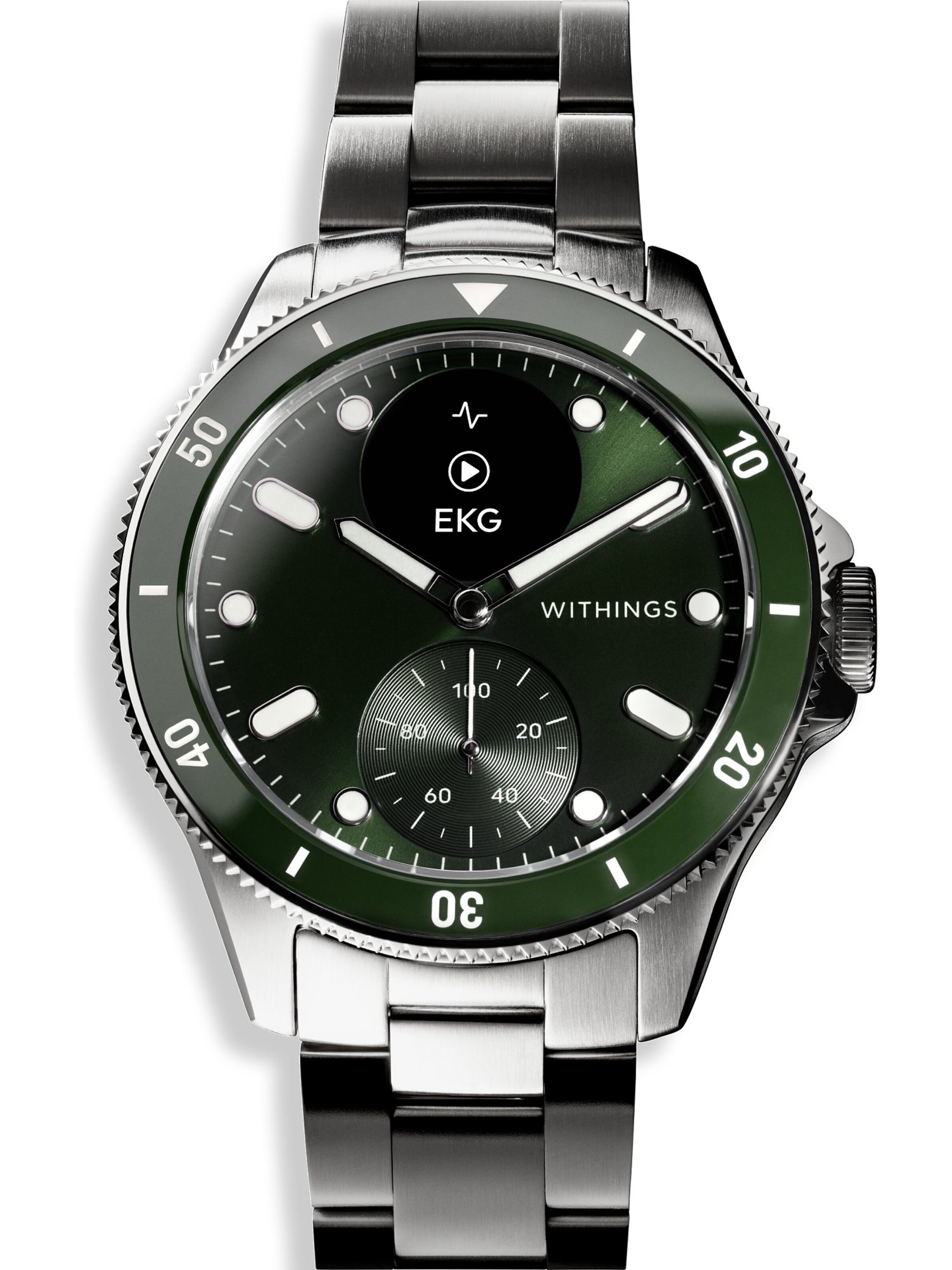 Withings Analog Watch in Silver: front