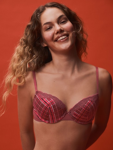 Push-up Soutien-gorge Next en rouge : devant