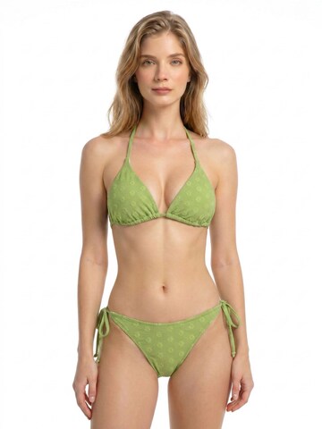 BONVERANO Classic Bikini 'Damen Bikini Set Brazilian mit Bindeband, chlorresistent' in Green: front