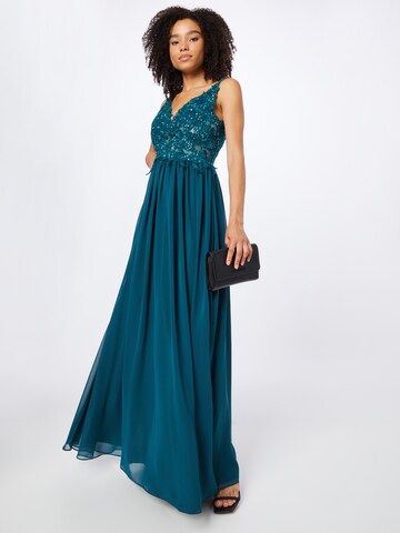 mascara Evening Dress in Blue