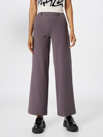 OBJECT Wide leg Pants 'Lisa' in Grey: front