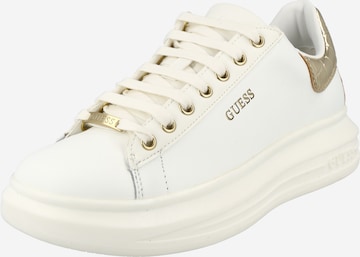 GUESS - Sapatilhas baixas 'SALERNO' em branco: frente