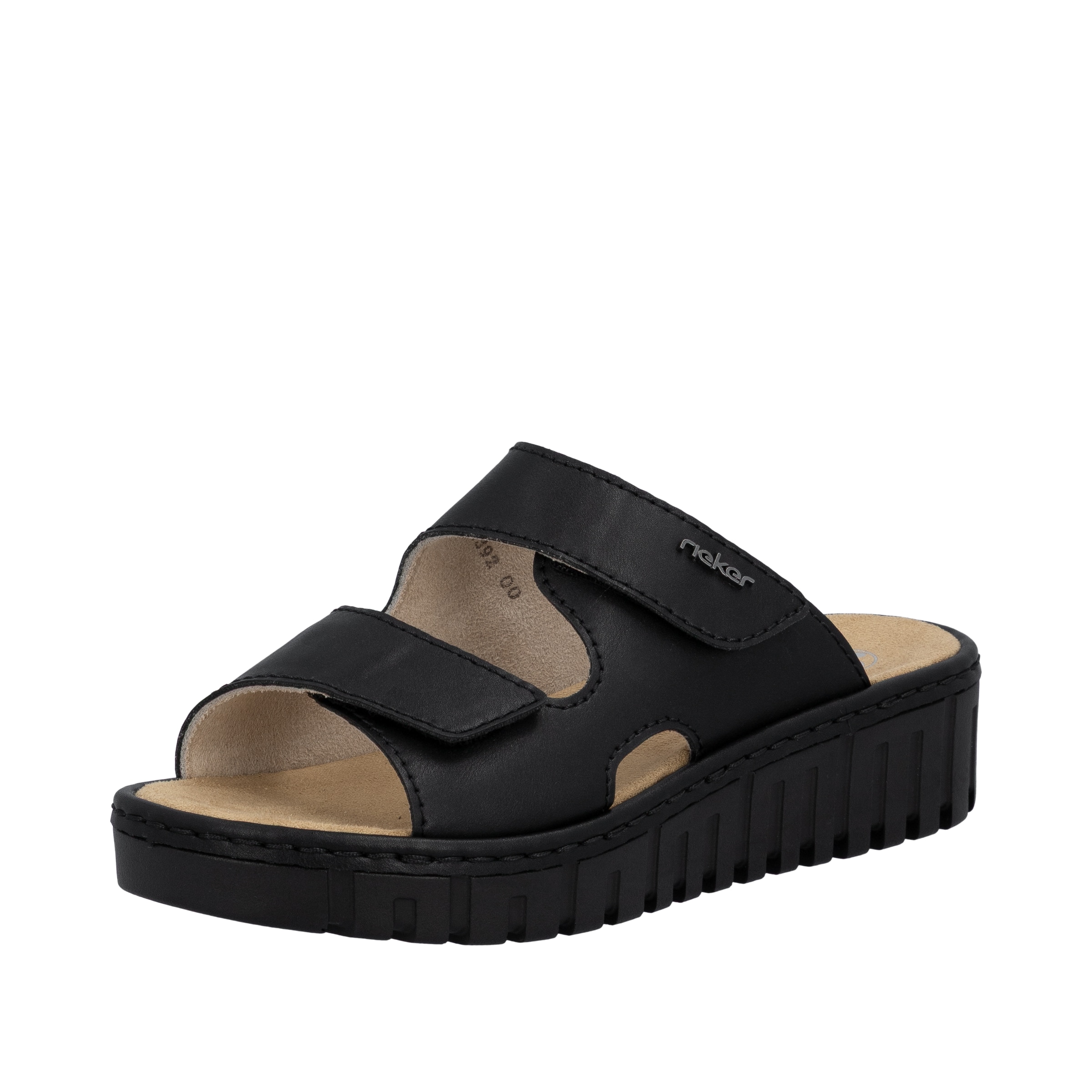 Rieker Mules 'V1392' in Black: front