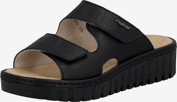 Rieker Mules 'V1392' in Black: front