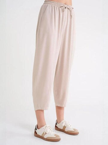 MixRay - Folgado Calças em bege