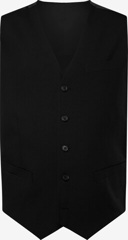 Men Plus Suit Vest in Black: front