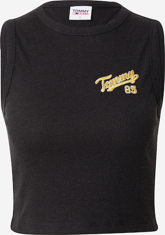 Tommy Jeans - Top de malha em preto: frente