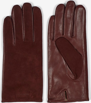 Mezzoguanti 'Women's Leather Gloves Luna Brown' di Howard London in marrone: frontale