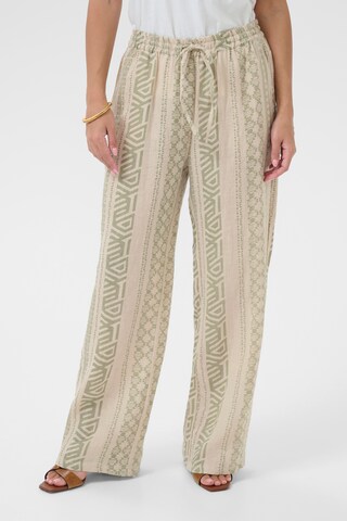 Cream Wide leg Broek 'Bellis' in Beige: voorkant