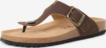 Tongs Tamaris en marron : devant