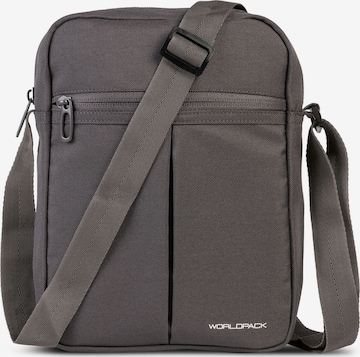 Borsa a tracolla di Worldpack in grigio: frontale