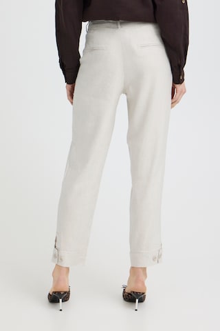 Effilé Pantalon à pince 'LUCA' Pulz en blanc