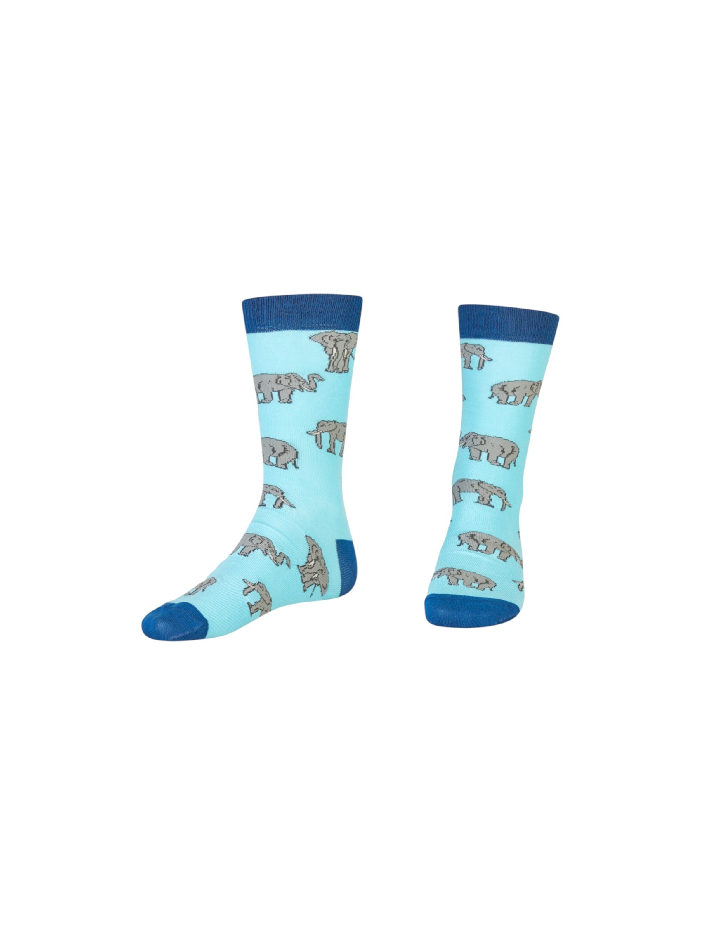 AbgeStrumpft Socks 'Elefanten' in Blue: front