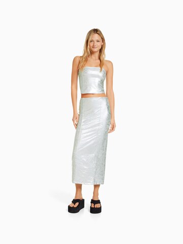 Bershka Skirt in Silver