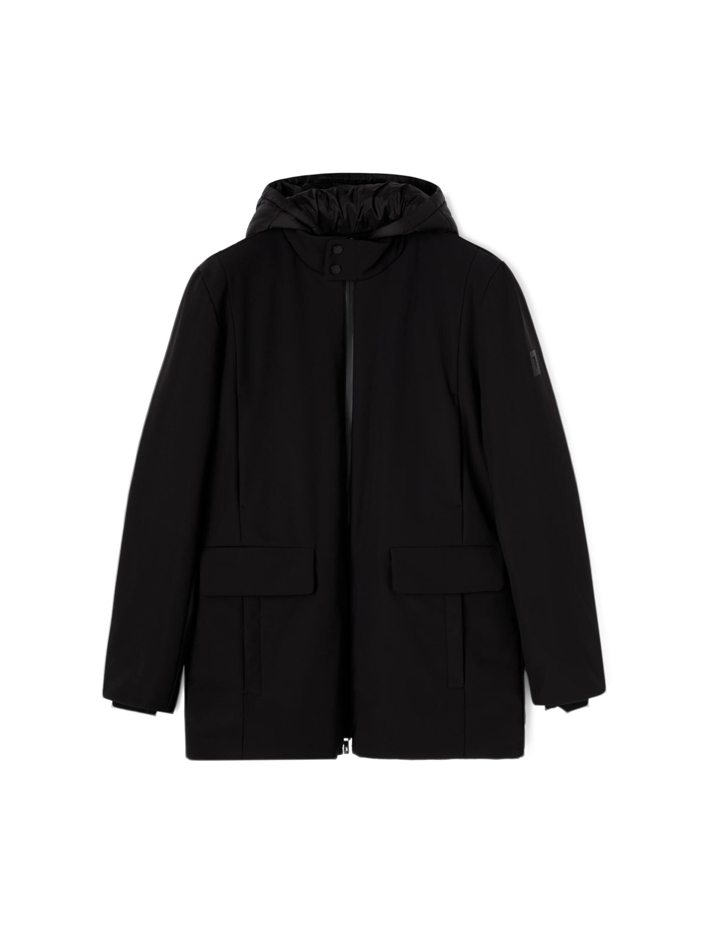 Cappotto invernale di Trussardi in nero: frontale