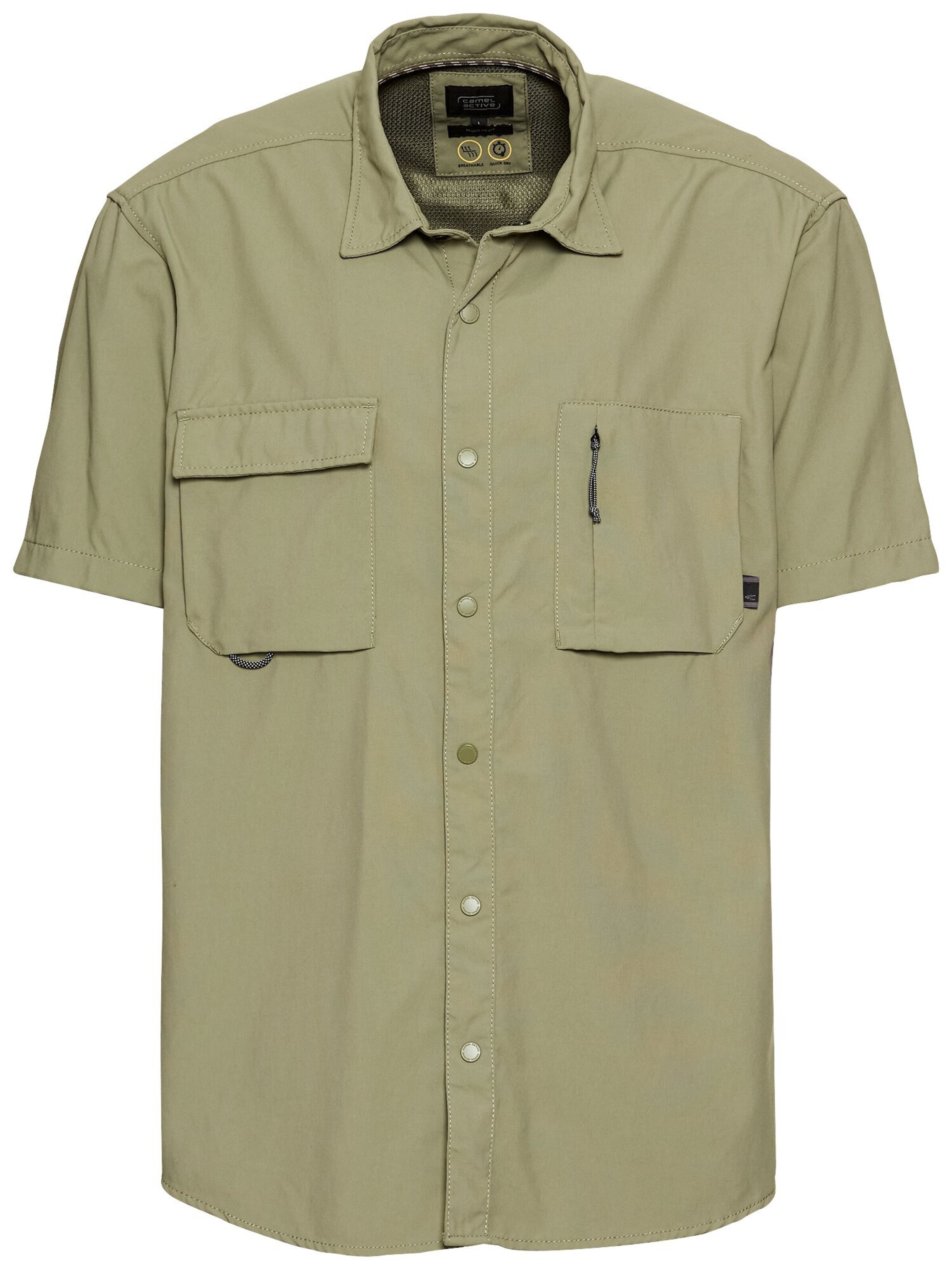 CAMEL ACTIVE Kurzarmhemd mit Cooling Effekt in Grün: Vorderseite