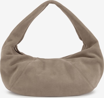 Sac bandoulière Les Visionnaires en marron : devant