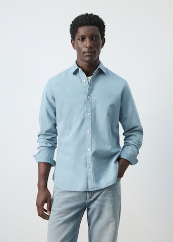 MANGO MAN Regular fit Button Up Shirt 'Chali' in Blue: front