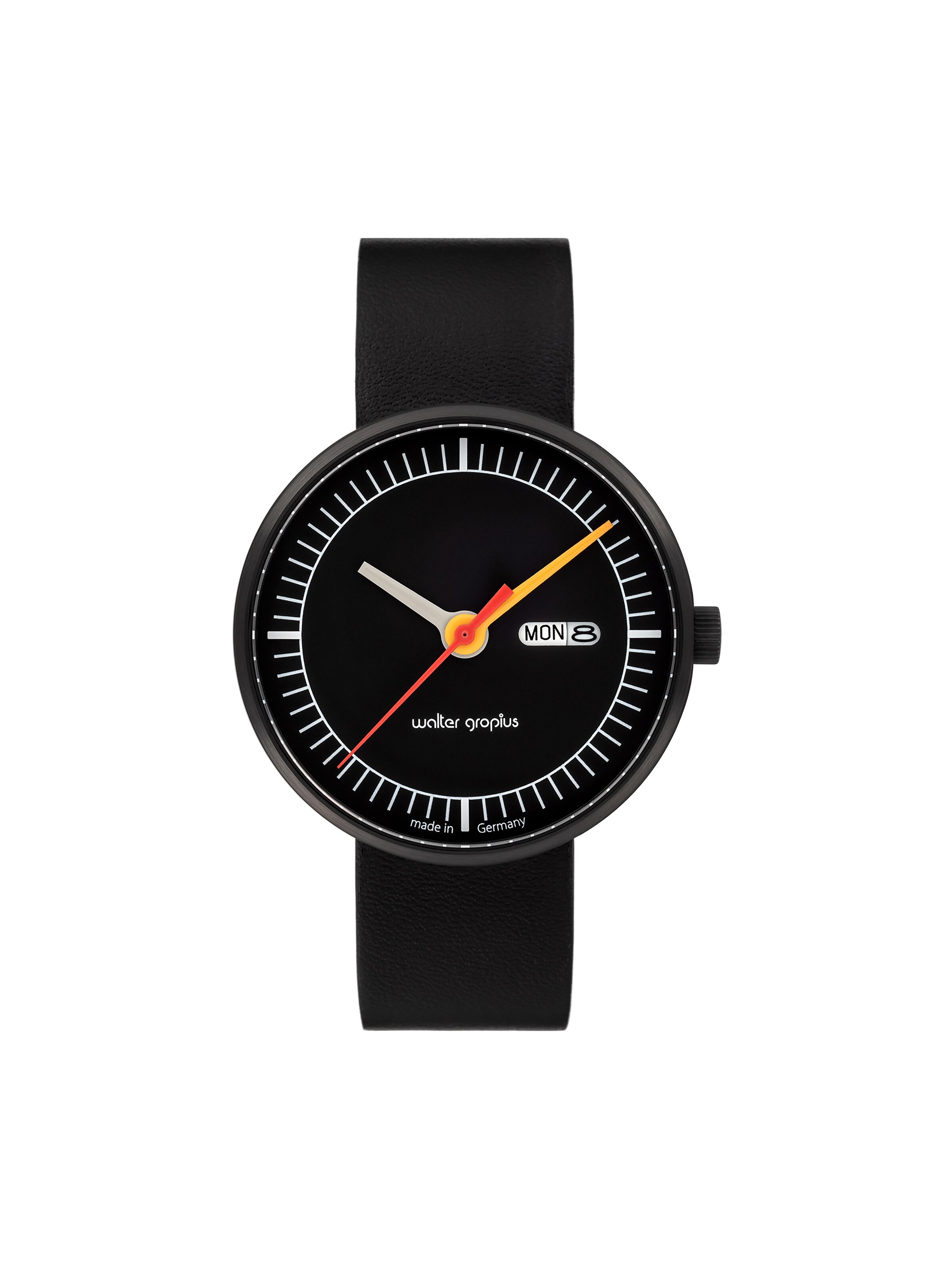 WALTER GROPIUS Analog Watch 'CLASSIC' in Black: front