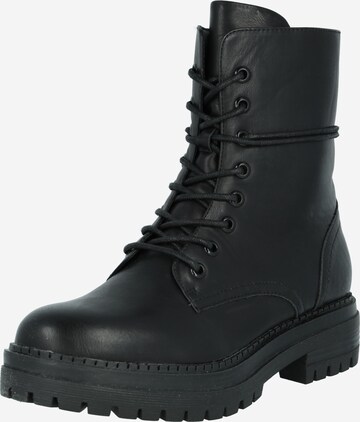 Bottines à lacets H.I.S en noir : devant