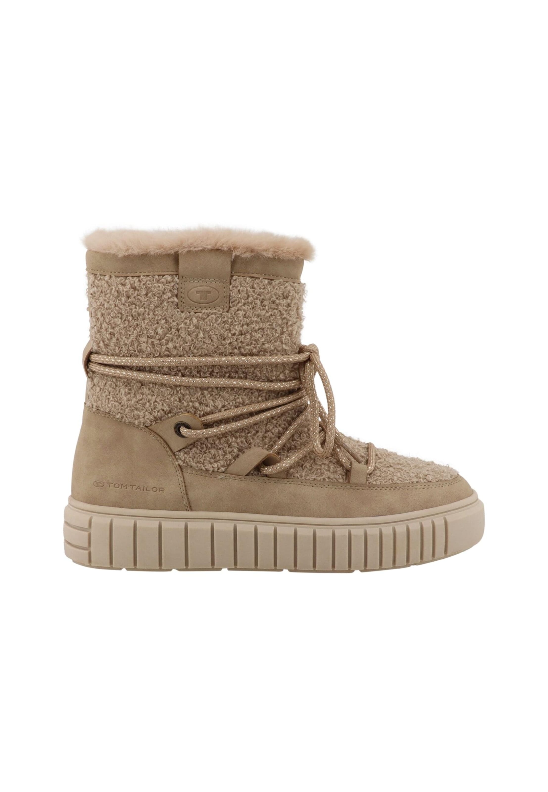 TOM TAILOR Boots in Beige: front