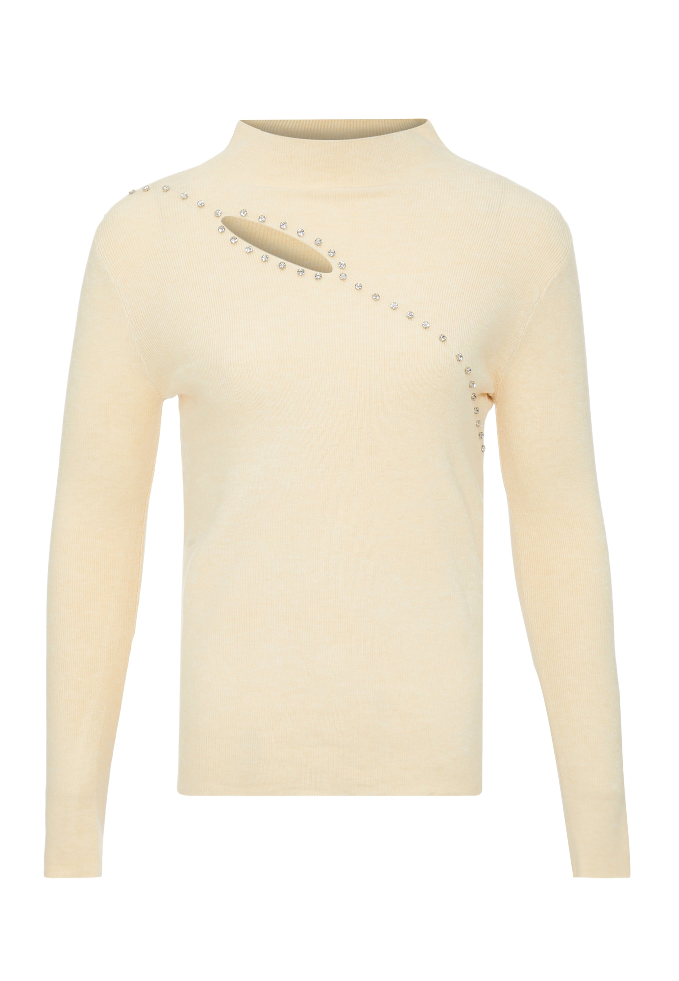 bling bling by leo Sweater in Beige: front