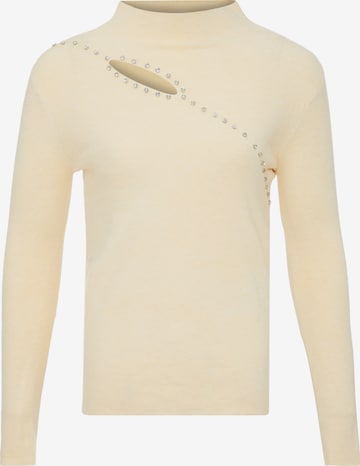 bling bling by leo Sweater in Beige: front