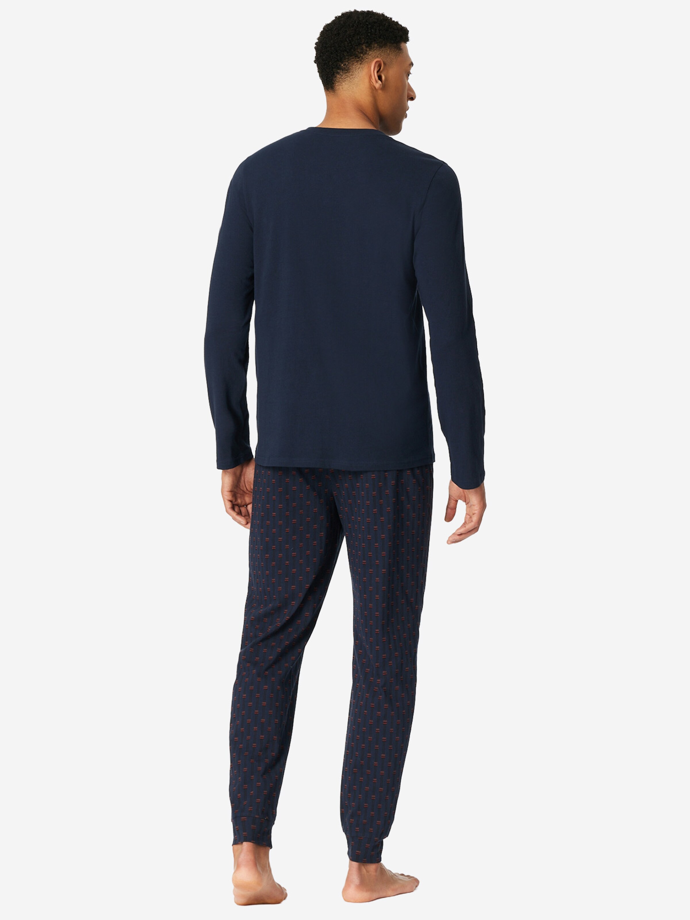 SCHIESSER Pyjama 'Casual Essentials' in Blau
