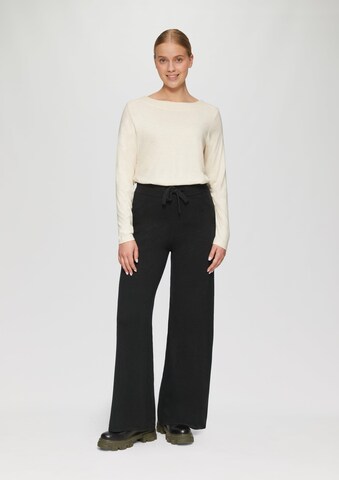 s.Oliver Wide Leg Hose in Schwarz