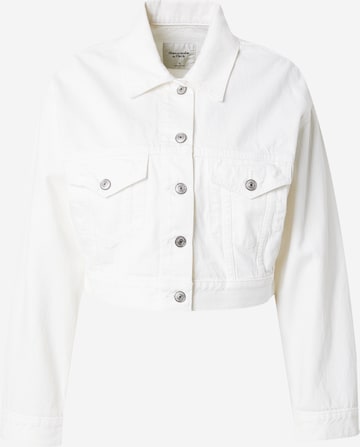 Abercrombie & Fitch Φθινοπωρινό και ανοιξιάτικο μπουφάν σε λευκό: μπροστά