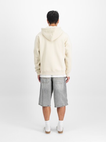 ALPHA INDUSTRIES - Sudadera con cremallera en blanco