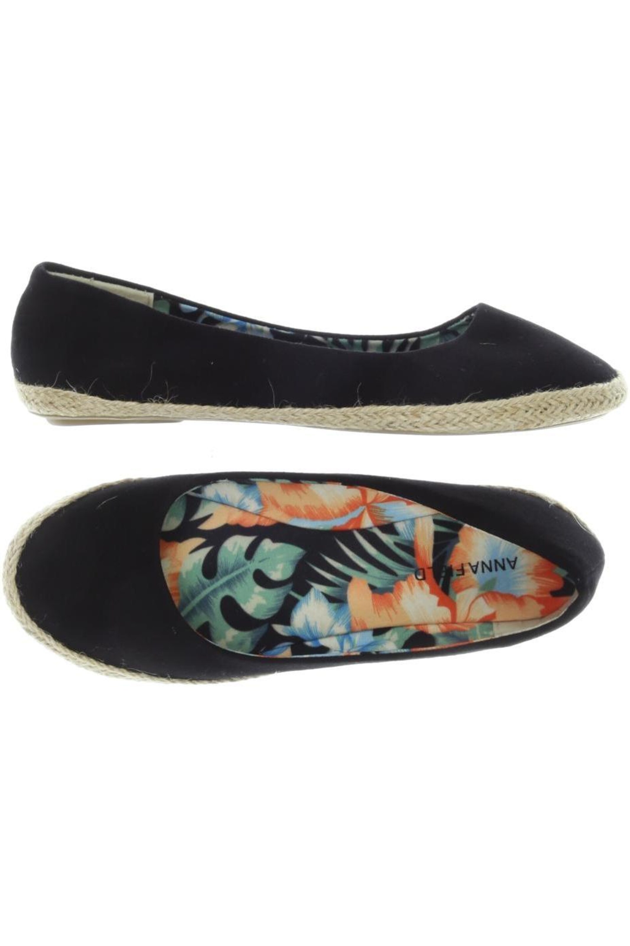 Anna Field Flats & Loafers in 36 in Black: front