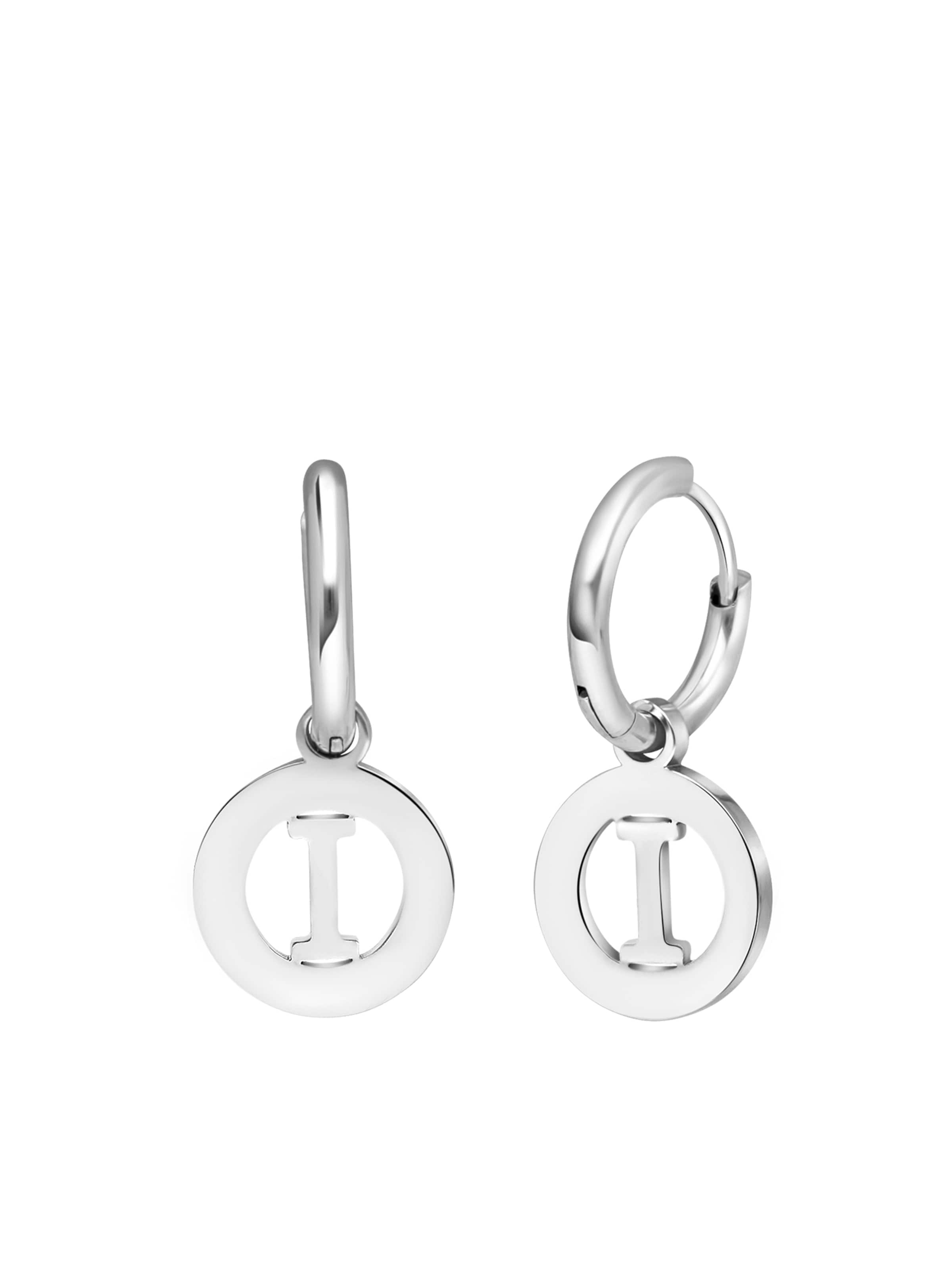 Boucles d'oreilles Lucardi en argent : devant