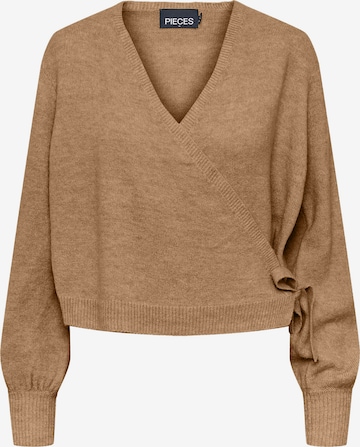 Pieces Tall Sweater 'CELIC' in Brown: front