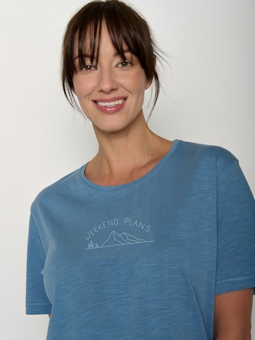 GREENBOMB Shirt 'Nova Weekend Plans' in Blauw
