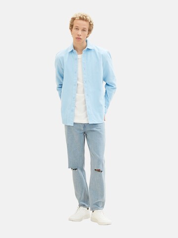 TOM TAILOR DENIM Regular Fit Hemd in Blau