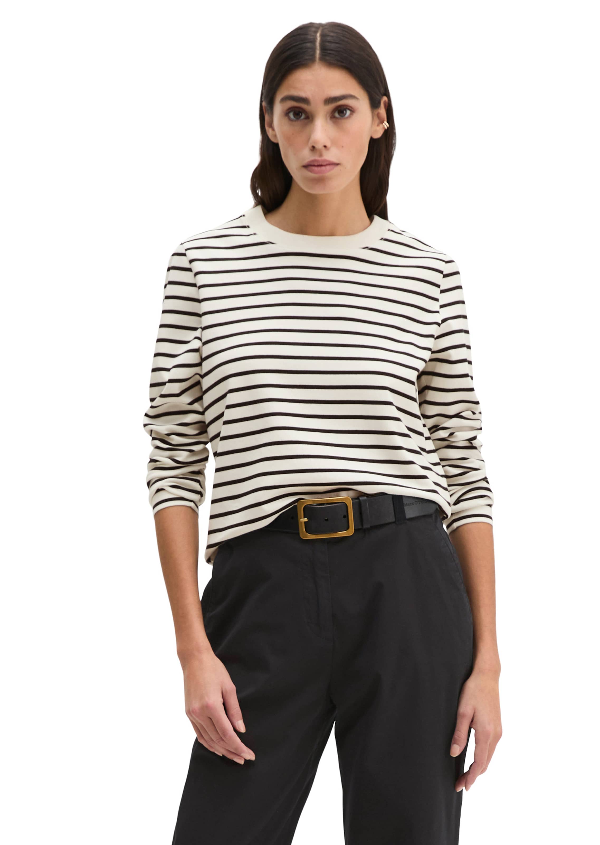T-shirt Marc O'Polo en beige : devant