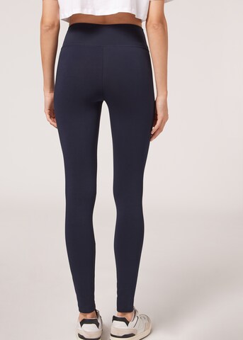 CALZEDONIA Skinny Leggings in Blue