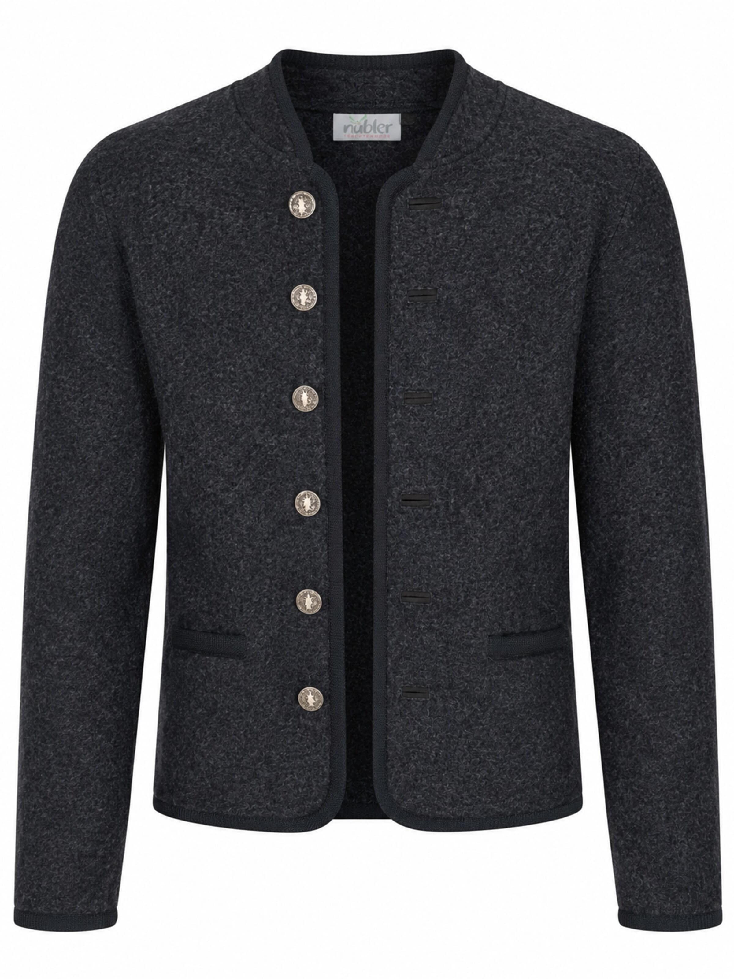 Trachtenhof Nübler Strickjanker 'Friedrich'‌‌‌‌‌‌‌‌‌ in Blau: Vorderseite