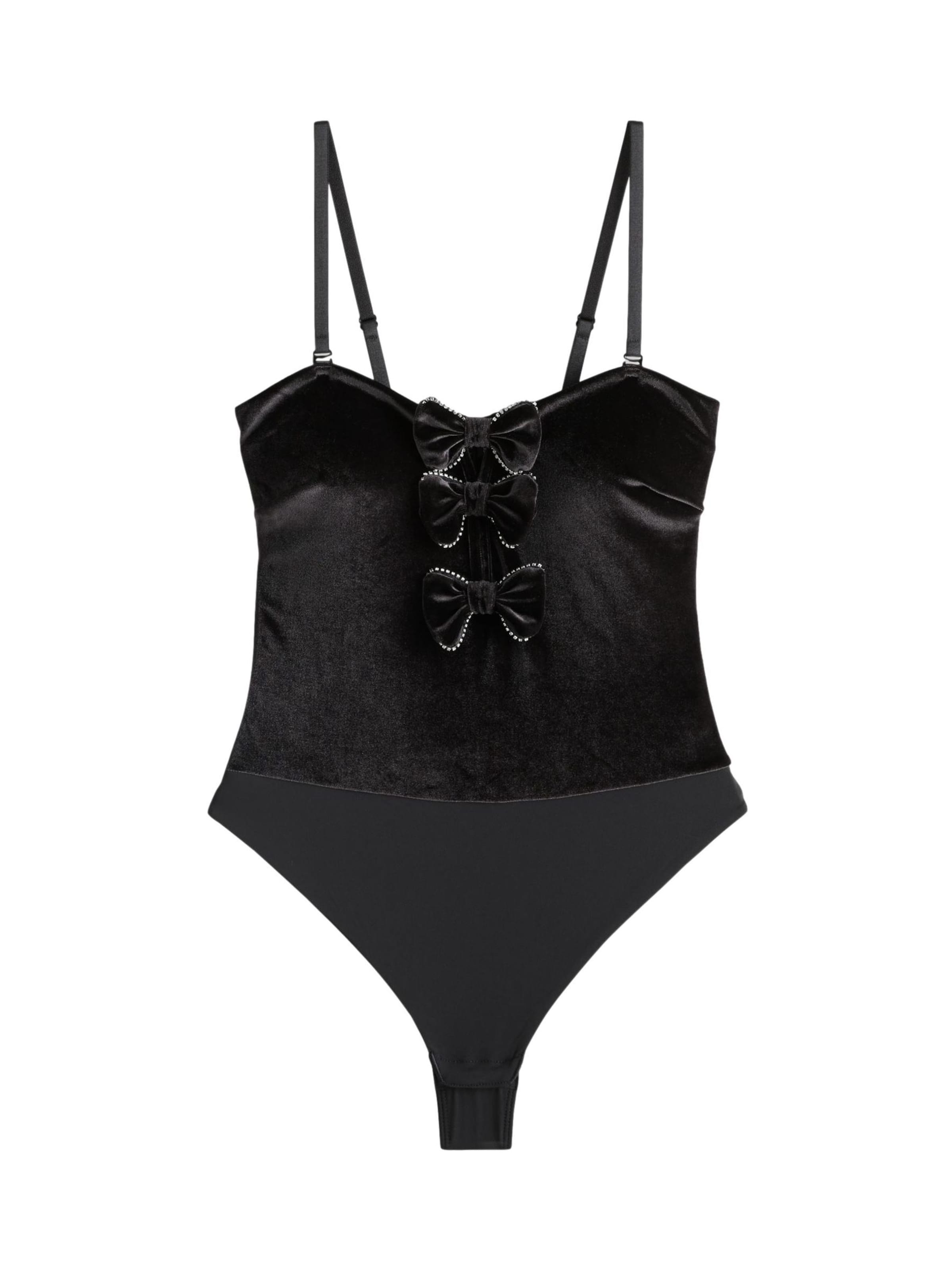 Lipsy Bodysuit in Black: front