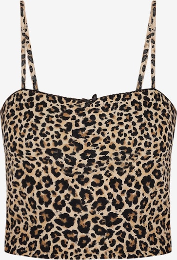 No Matter What Top in L in beige / schwarz, Produktansicht